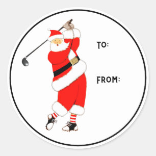 Golf Christmas Holiday Gift Tags