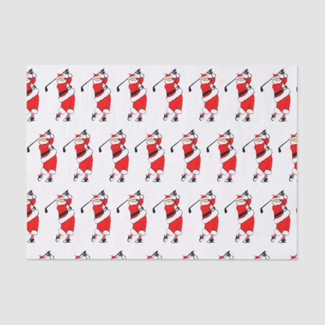 Golf Christmas Holiday Gift Tissue Paper (Front)
