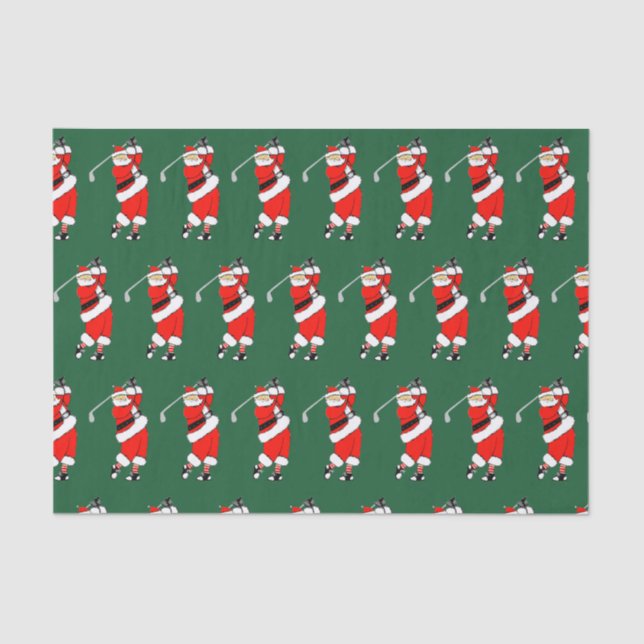 Golf Christmas Holiday Gift Tissue Paper (Front)