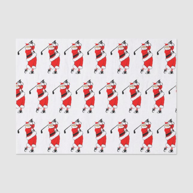 Golf Christmas Holiday Gift Tissue Paper (Front)