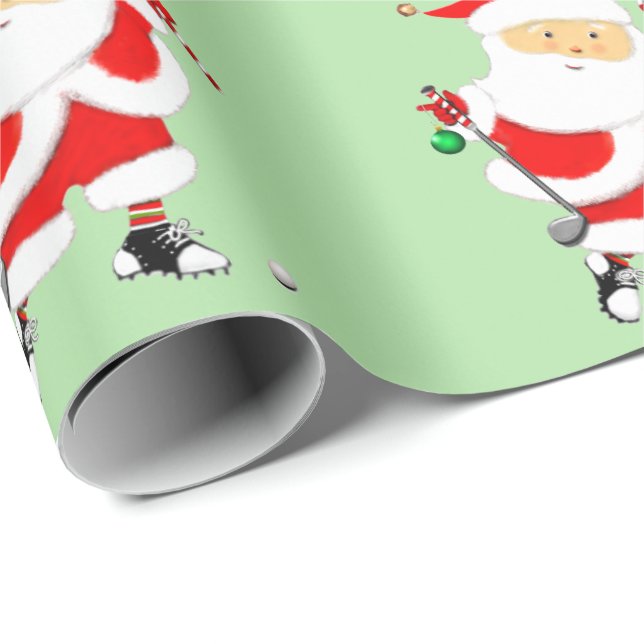 Golf Christmas Holiday Gift Wrapping Paper (Roll Corner)
