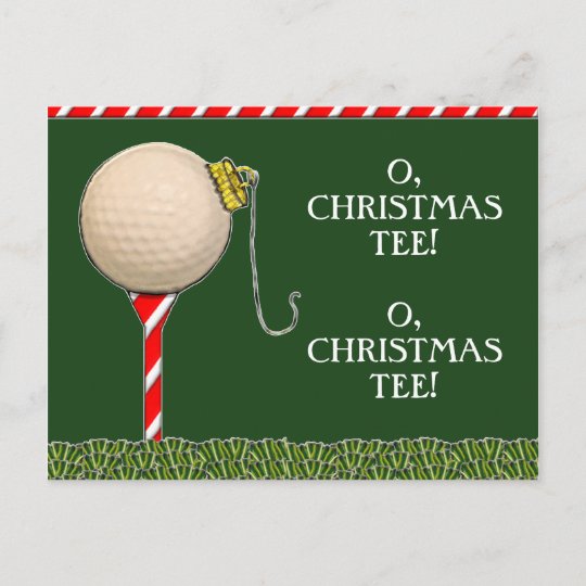 GOLF CHRISTMAS HOLIDAY POSTCARD | Zazzle.co.uk