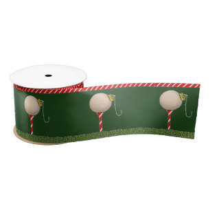 Golf Christmas Holiday Satin Ribbon