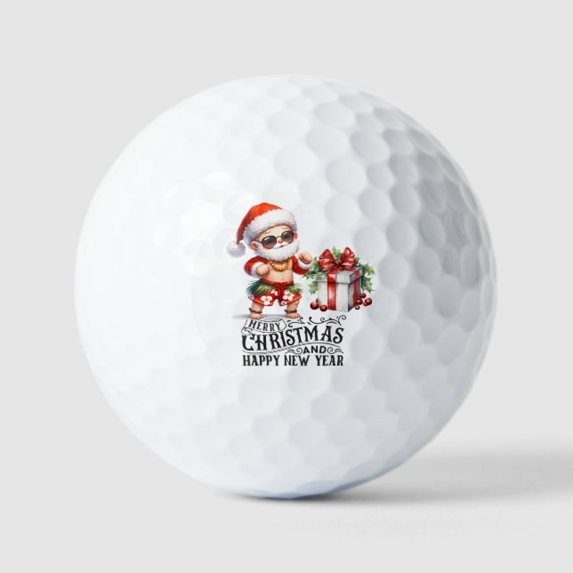 Golf Christmas Holiday themed for golfer  Balls (Front)