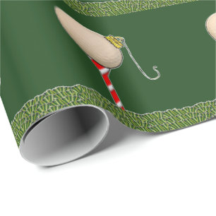 Golf Christmas Holiday Wrapping Paper