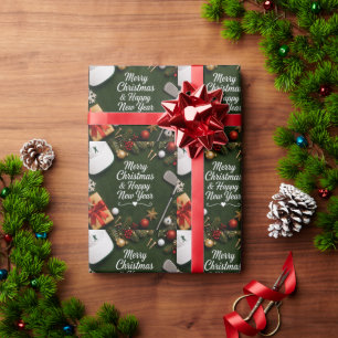Golf Christmas Holiday Wrapping Paper