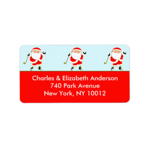 Golf Christmas Label