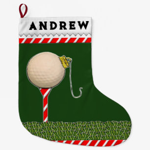Golf Christmas Large Christmas Stocking