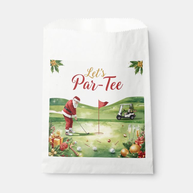 Golf Christmas  Let’s Par tee with Santa Claus  Favour Bags (Front)