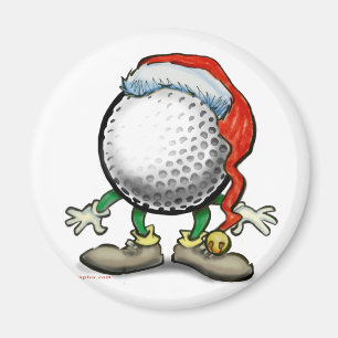 Golf Christmas Magnet