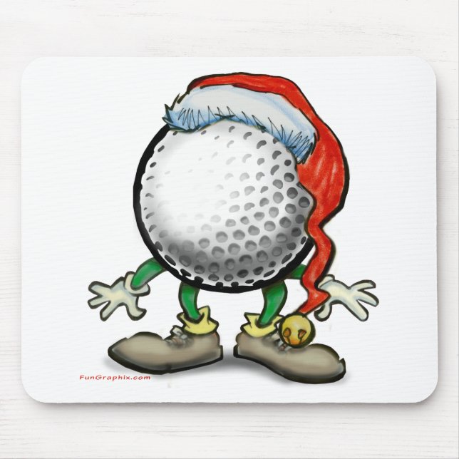 Golf Christmas Mouse Mat (Front)
