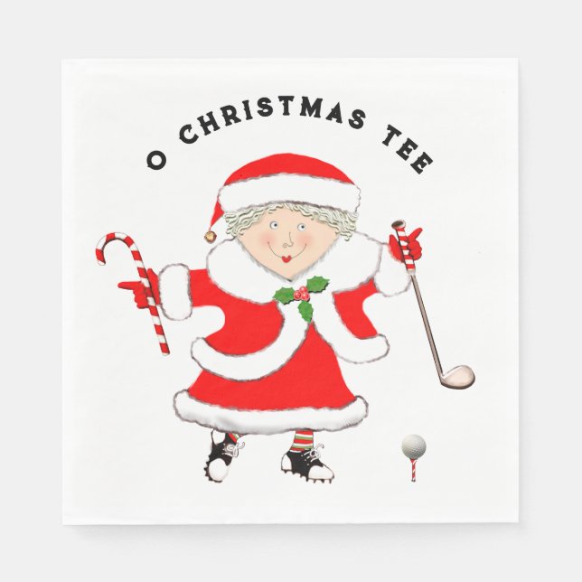 Golf Christmas Napkin (Front)