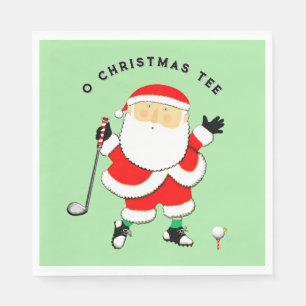 Golf Christmas Napkin