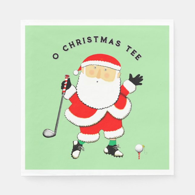 Golf Christmas Napkin (Front)