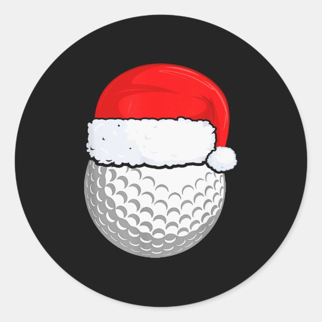 Golf Christmas Pajama Shirt, Men Women Kids  Classic Round Sticker (Front)