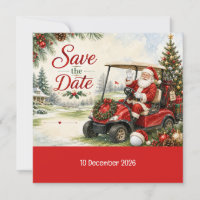 Golf Christmas Par tee party with Santa Claus