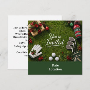 Golf Christmas Party Let’s Par tee  Invitation