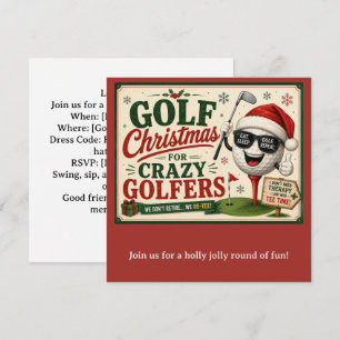 Golf Christmas Party Let’s Par tee Invitation