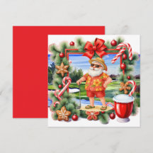 Golf Christmas Santa Golfing Summer time