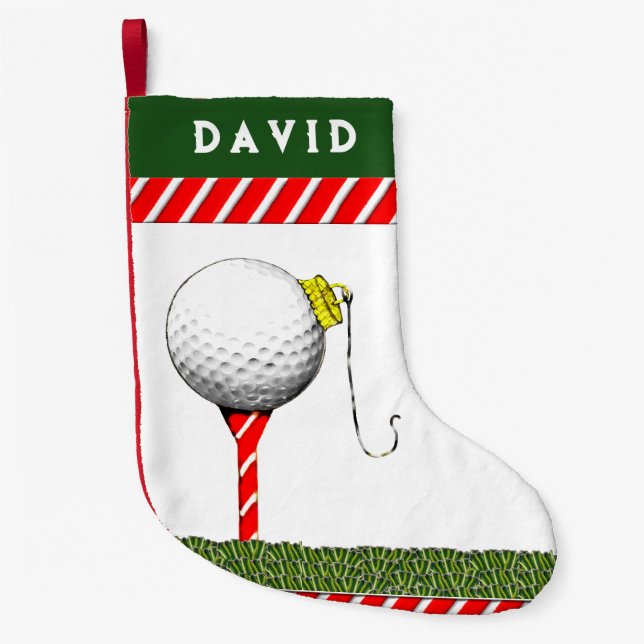 Golf Christmas Small Christmas Stocking (Front)