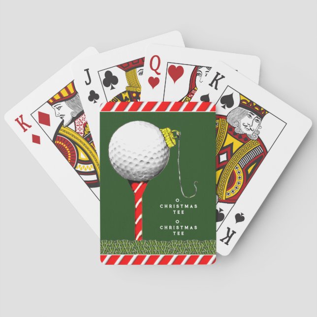 Golf Christmas Stocking Stuffer Playing Cards (Back)