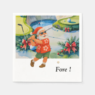Golf Christmas Summer July Hawaii themed Napkin