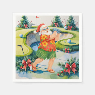 Golf Christmas Summer July Hawaii themed  Napkin