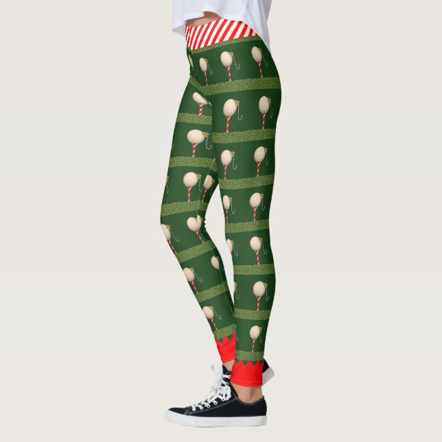 Golf Christmas Tee Leggings (Left)