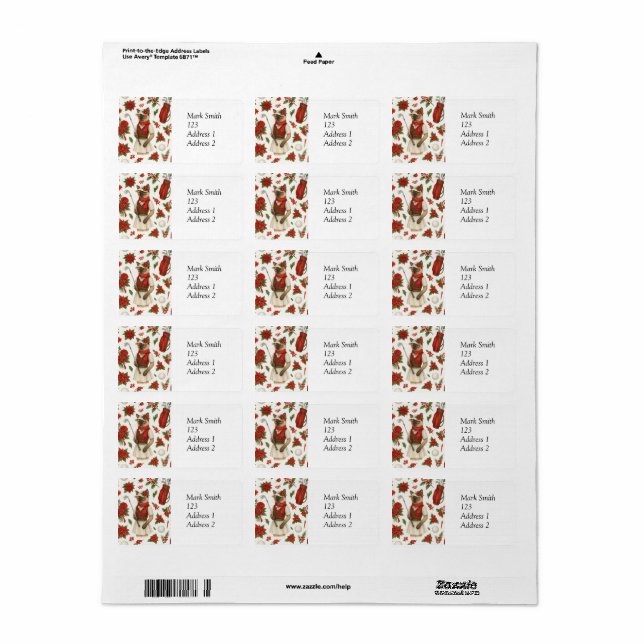 Golf Christmas themed for Cat Lover Golfer Golfing Label (Full Sheet)