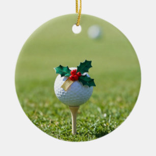 Golf Christmas themed for Christmas Ceramic Tree Decoration