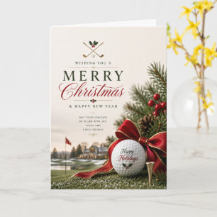 Golf Christmas themed for Golfer Card