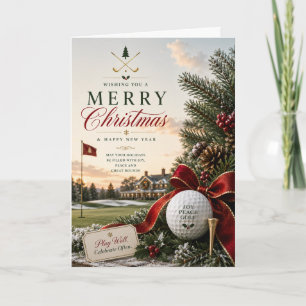 Golf Christmas themed for Golfer Card