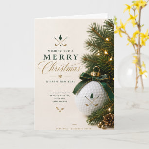 Golf Christmas themed for Golfer Card
