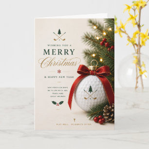 Golf Christmas themed for Golfer Card