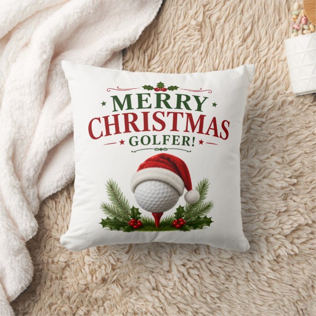 Golf Christmas themed for golfer Cushion (Blanket)