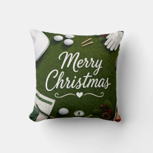 Golf Christmas themed for golfer Cushion