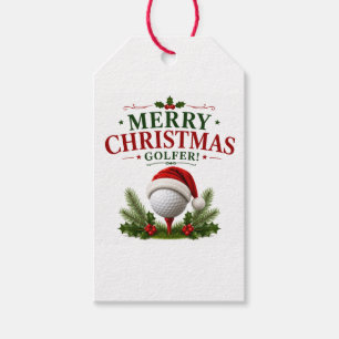Golf Christmas themed for golfer Gift Tags