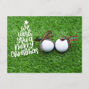 Golf Christmas themed for golfer Holiday Postcard