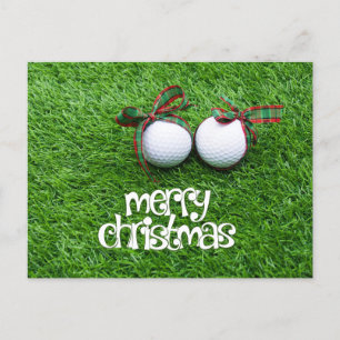 Golf Christmas themed for golfer Holiday Postcard