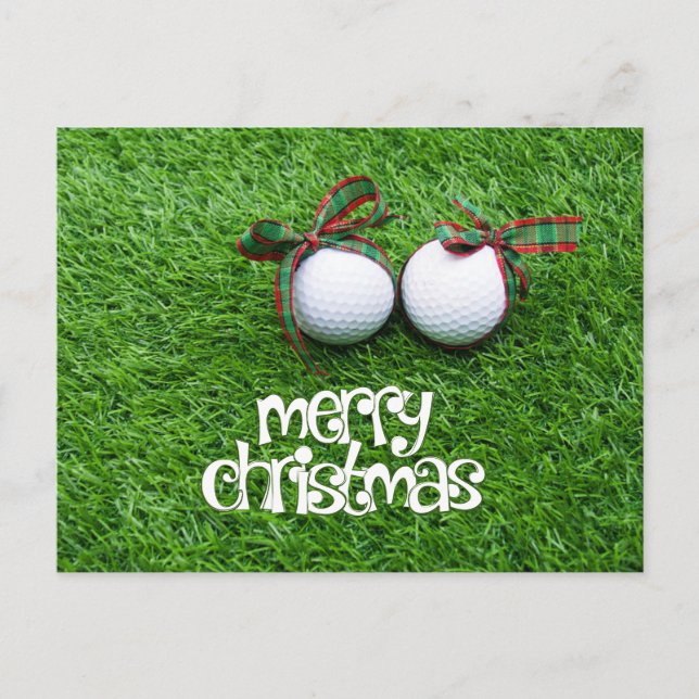 Golf Christmas themed for golfer  Holiday Postcard (Front)