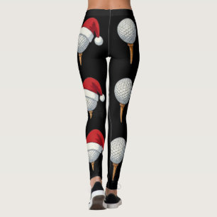 Golf Christmas themed for golfer party Leggings