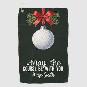 Golf Christmas themed for Golfer Towel
