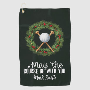 Golf Christmas themed for Golfer Towel