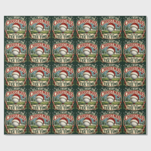 Golf Christmas themed for Golfer Wrapping Paper
