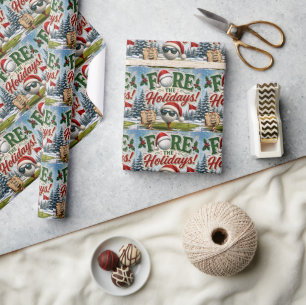Golf Christmas themed for Golfer Wrapping Paper