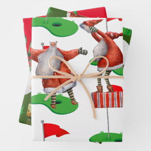 Golf Christmas themed for golfer Wrapping Paper Sheet