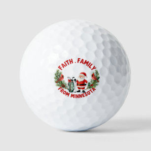 Golf Christmas Themed for  Minnesota  Balls