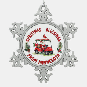 Golf Christmas Themed for Tree Minnesota Ornament