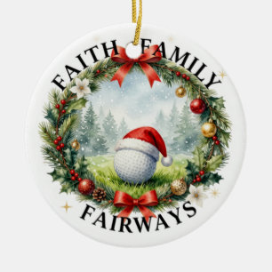 Golf Christmas Themed for Tree Ornament 