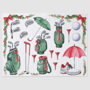 Golf Christmas themed gifts for golfer Tissue Paper
